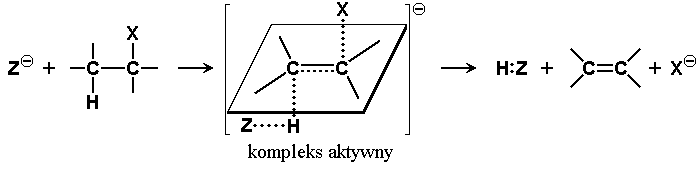 Plik:Mechanizm reakcji eliminacji drugiego rzędu (E2).png